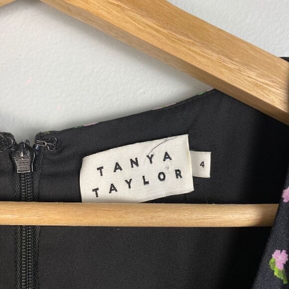 Tanya Taylor Pansy Floral Puff-Sleeve Flounce Mini Dress - Picture 10 of 12